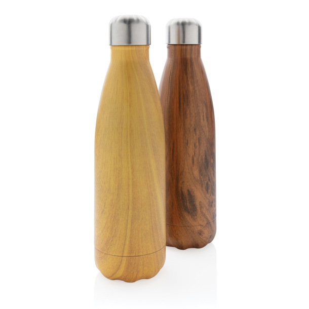  Vacuum insulated ss bottle with wood print