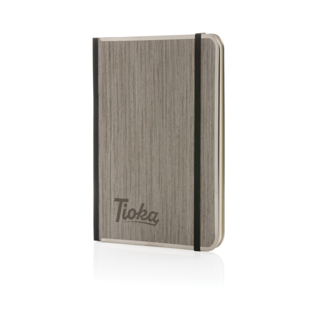  Treeline A5 deluxe notes s drvenim koricama i metalnim okvirom
