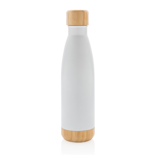  Vacuum stainless steel bottle with bamboo lid and bottom