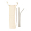  Reusable stainless steel 3 pcs straw set