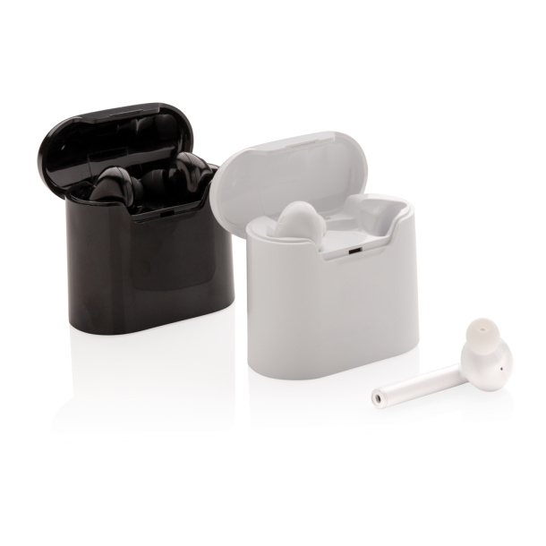 Liberty wireless earbuds in charging case