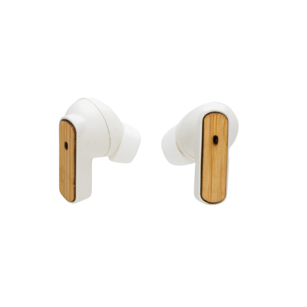  RCS recycled plastic & FSC® bamboo TWS earbuds