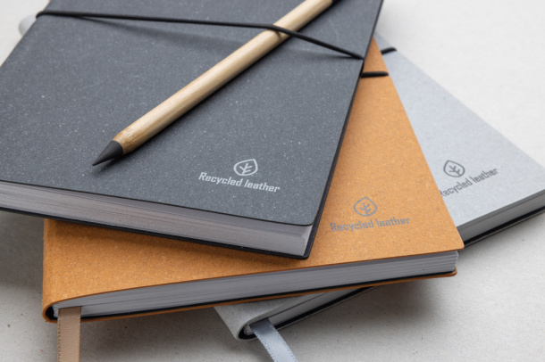  A5 recycled leather notebook