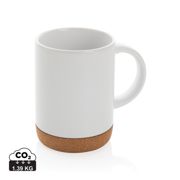  Ceramic mug with cork base