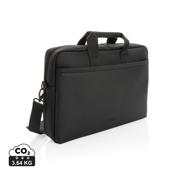  Swiss Peak deluxe vegan leather laptop bag PVC free
