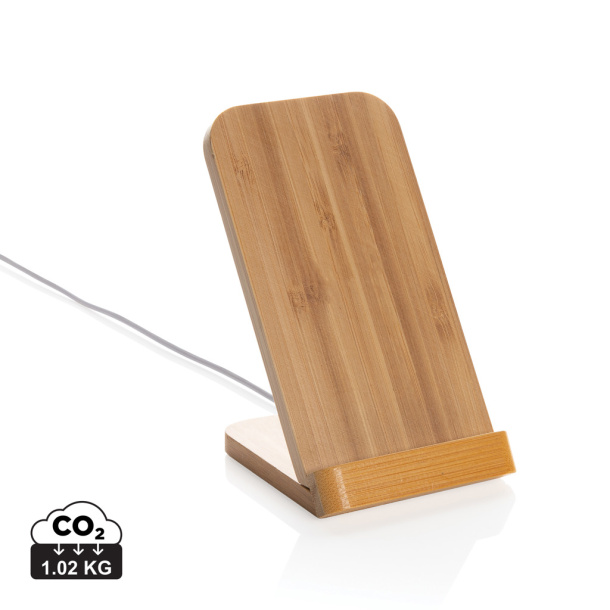  FSC® certified bamboo 5W wireless charging stand