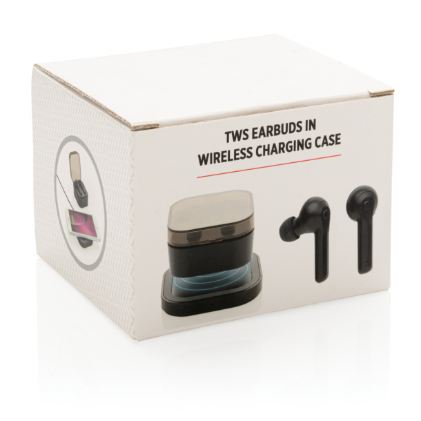  TWS earbuds in wireless charging case