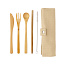  Reusable bamboo travel cutlery set
