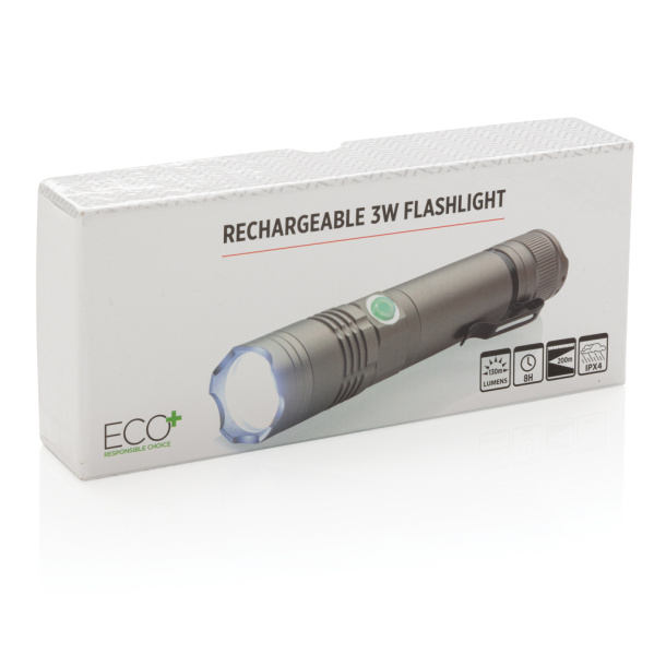  Re-chargable 3W flashlight