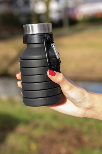  Leakproof collapsible silicon bottle with lid